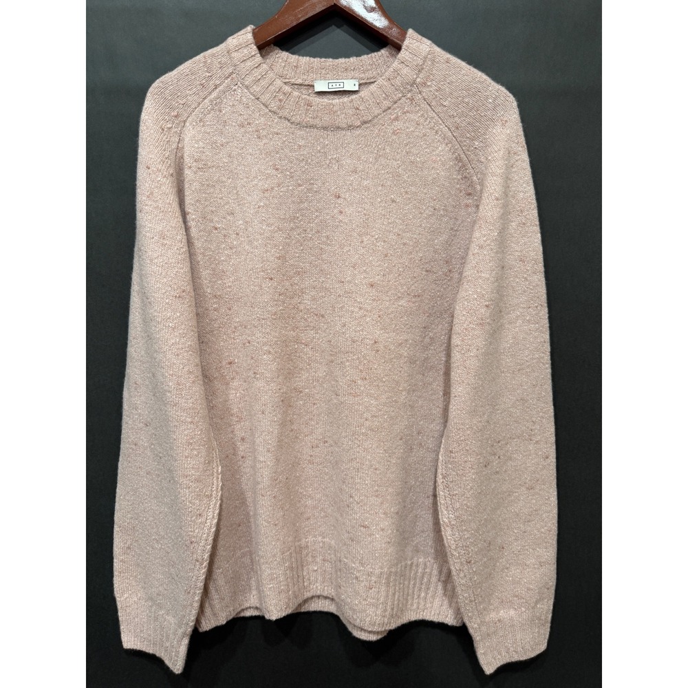 AYR Ballerina Pink Wool Cashmere Speckled Crewneck Sweater M326_SW047 Medium